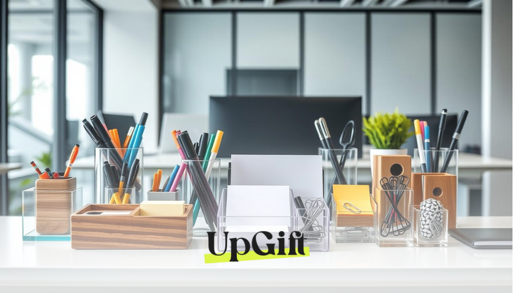 Desk organisers with sleek office desk