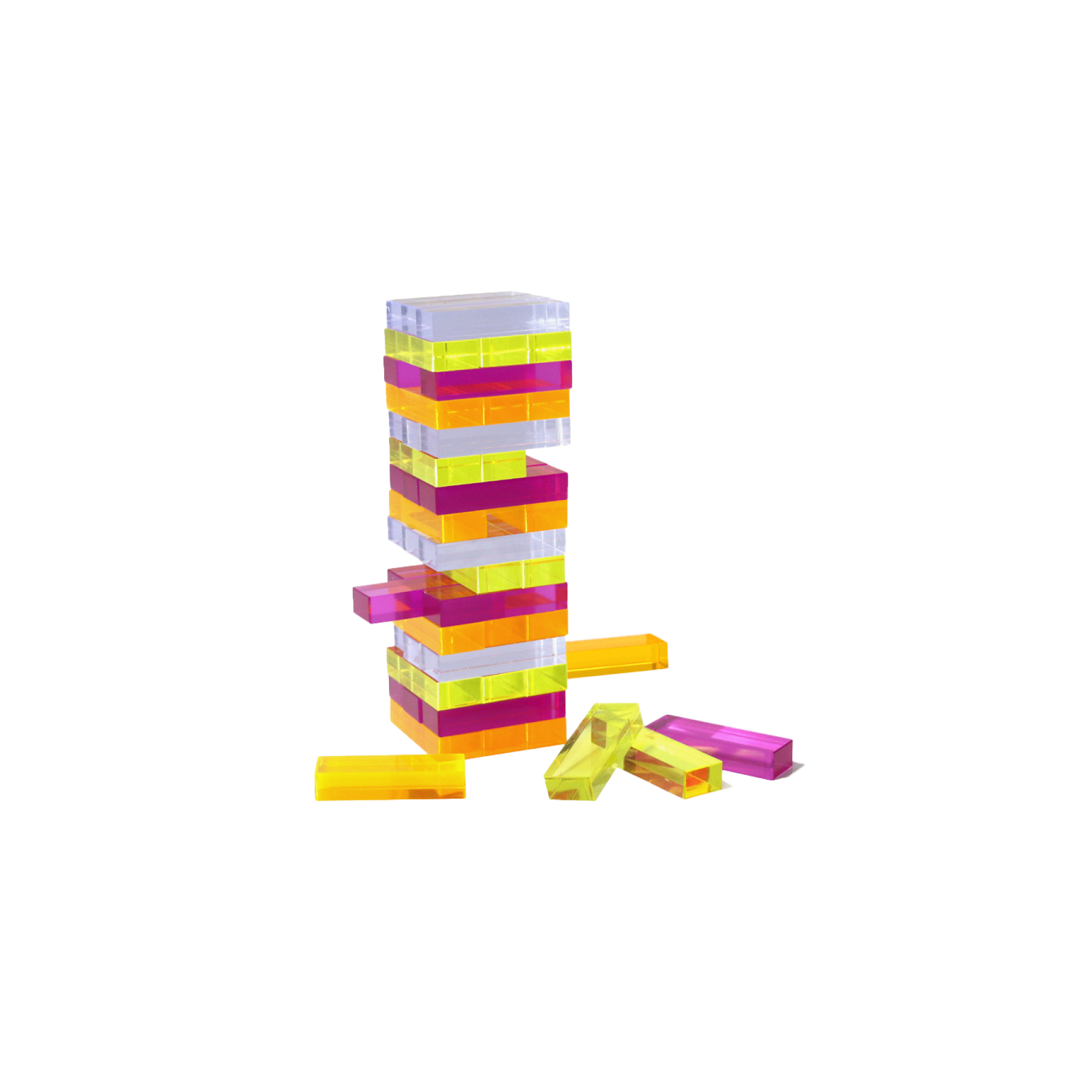 Acrylic Tumbling Tower: 48-Piece Parent-Child Educational Game