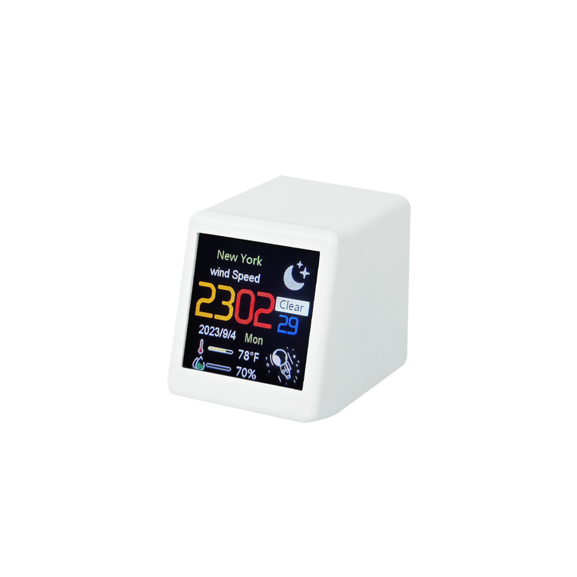 WIFI Smart Desktop Electronic Clock - Weather Display & Digital Decor for Home and Office