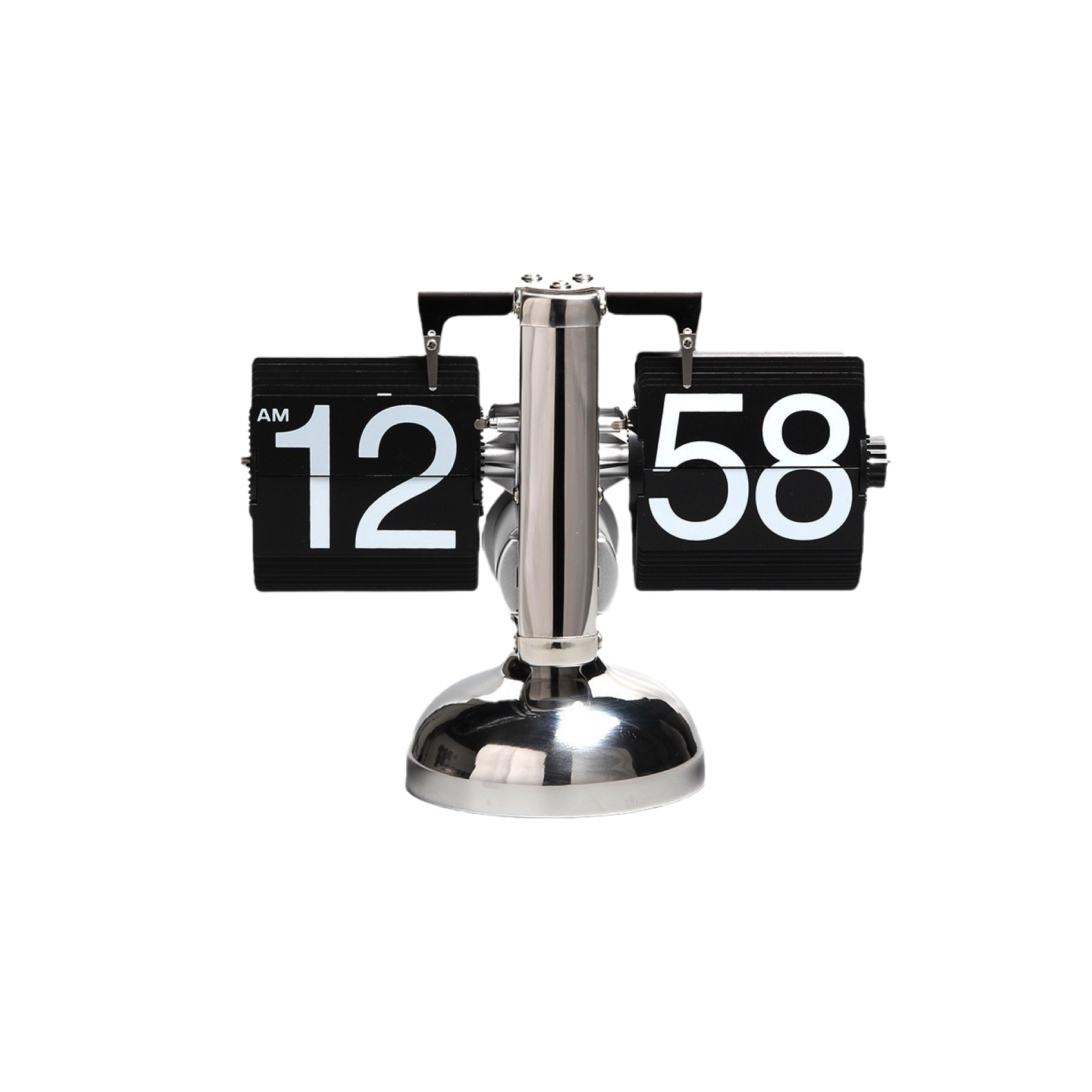 Creative Beech & Walnut Wood Automatic Flipping Clock