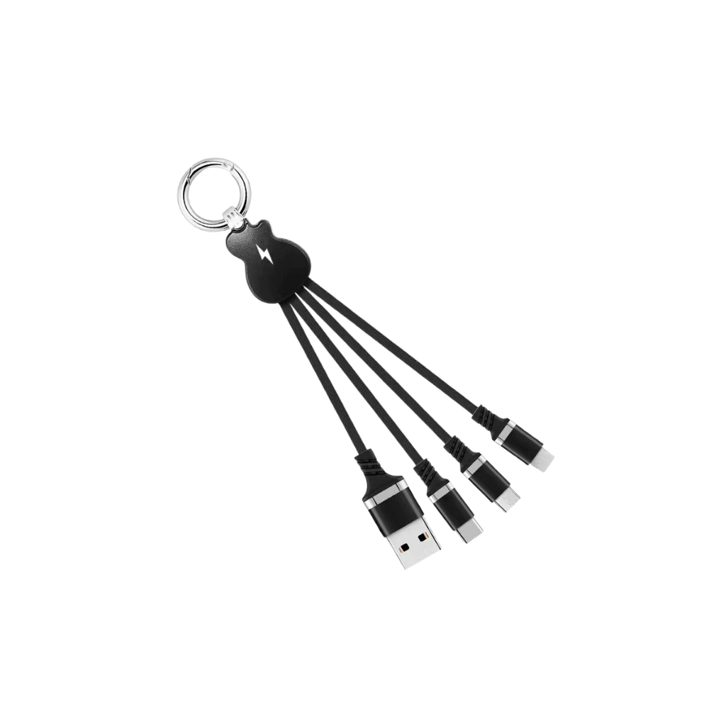 4-in-1 fast charging cable keychain