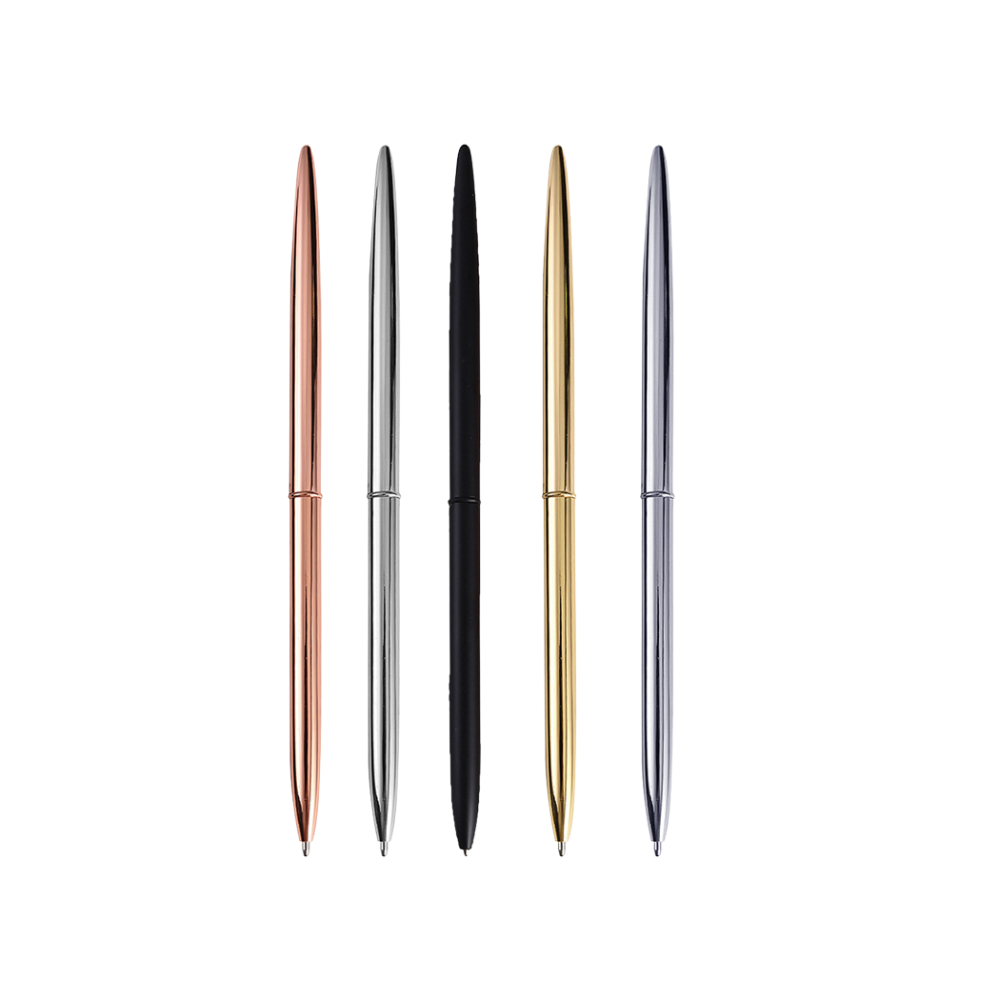 Rotating metal ballpoint pen