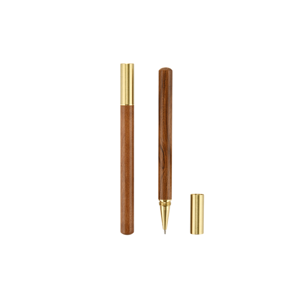 Mahogany brass metal pen