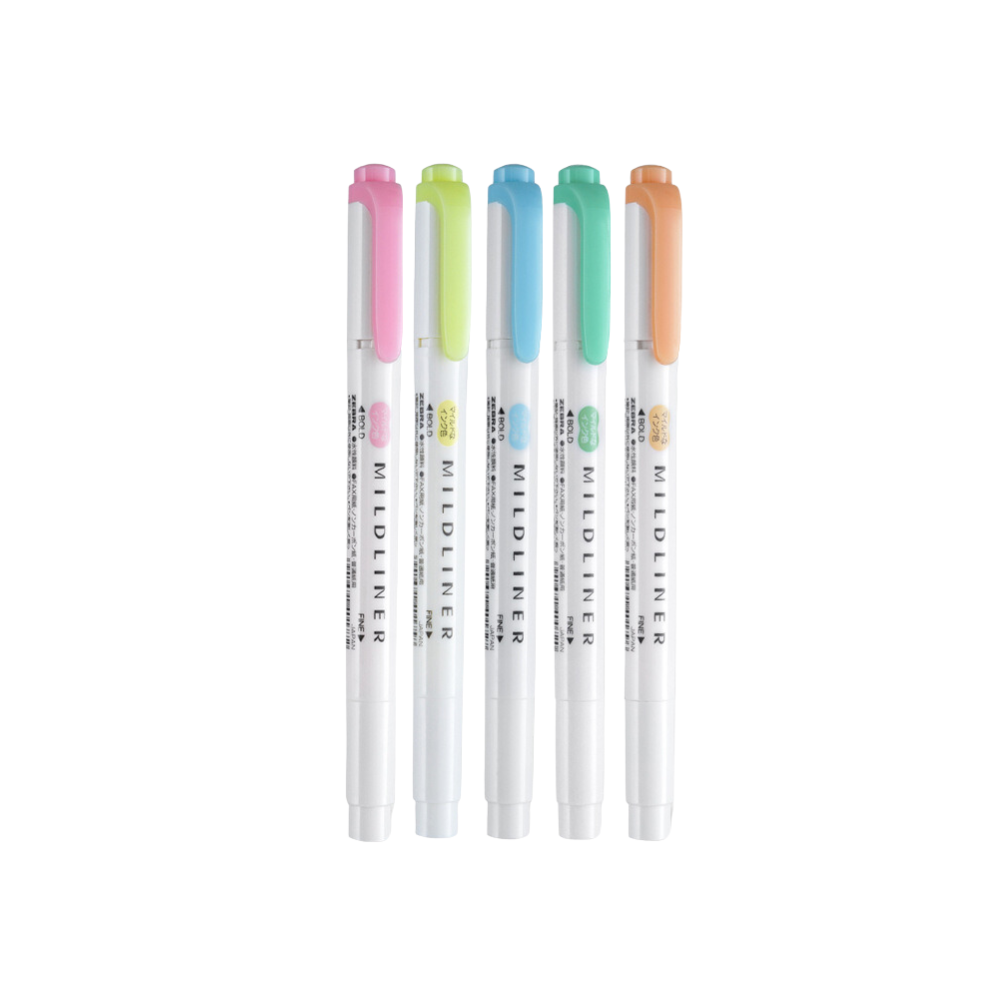5-color highlighter set
