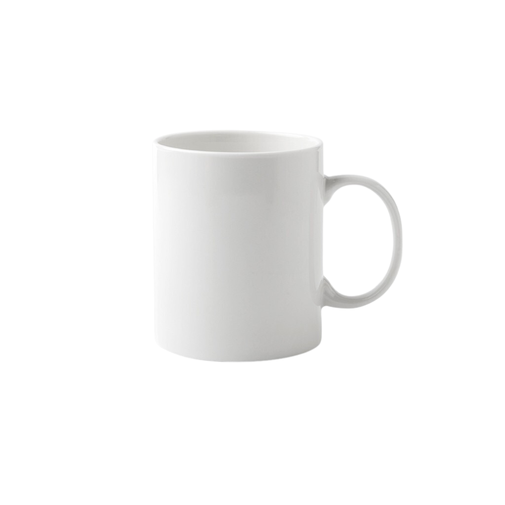 White advertising ceramic cup