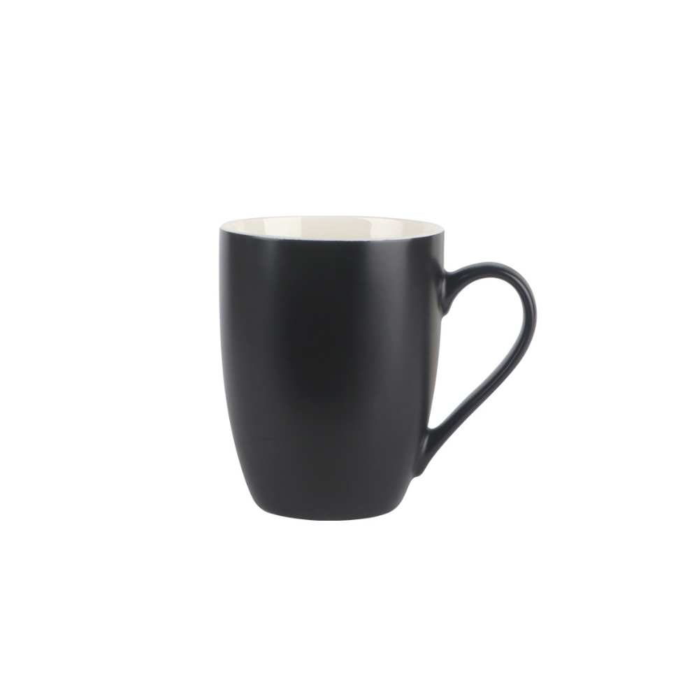 Matte black ceramic advertising cup