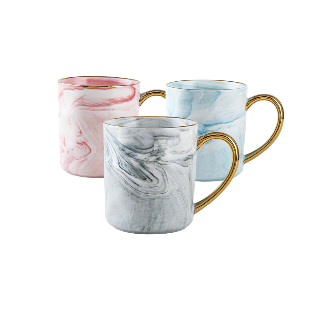 Marbled ceramic cup