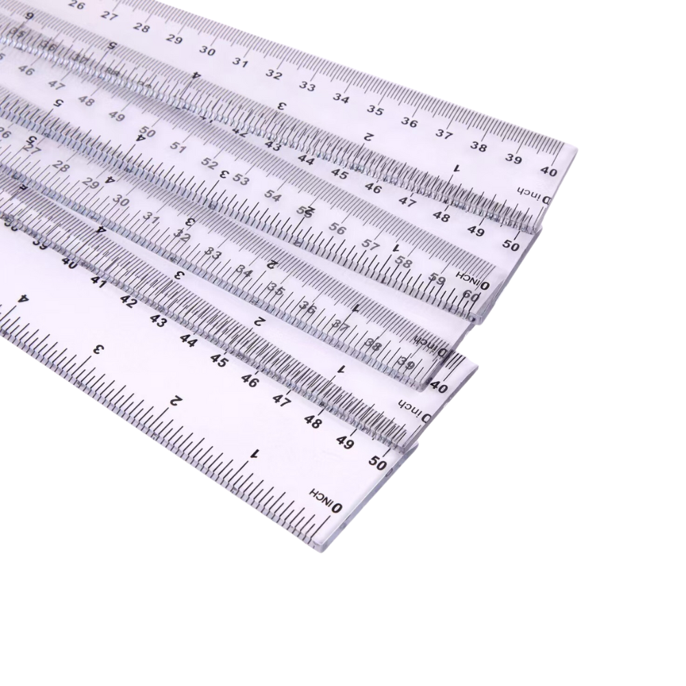 20 cm transparent plastic ruler