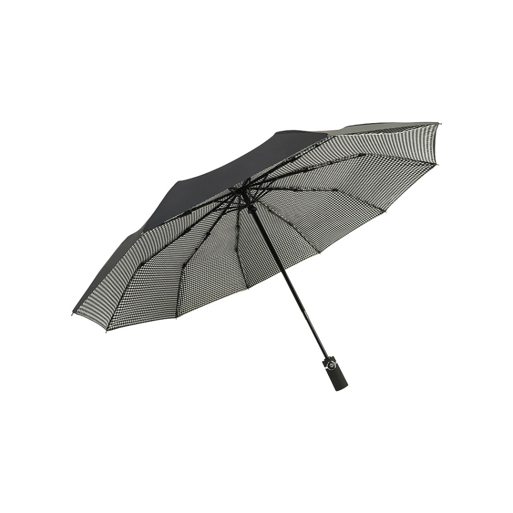Black plastic folding umbrella