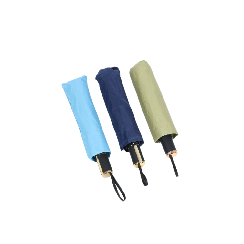 Black plastic three folding sun umbrella