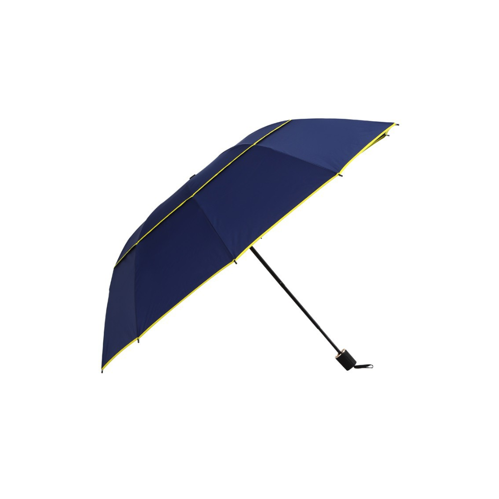 Tri-fold double golf umbrella
