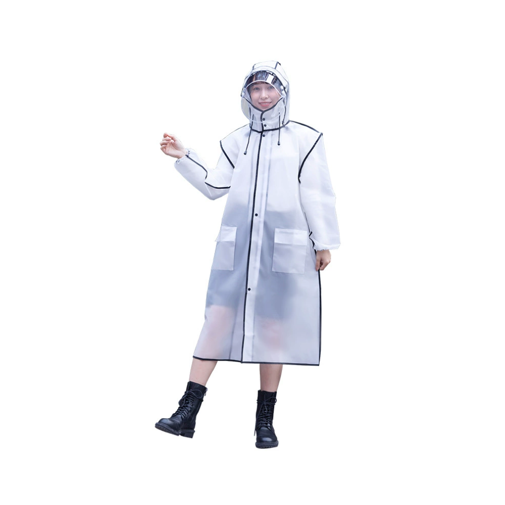 Covered transparent raincoat