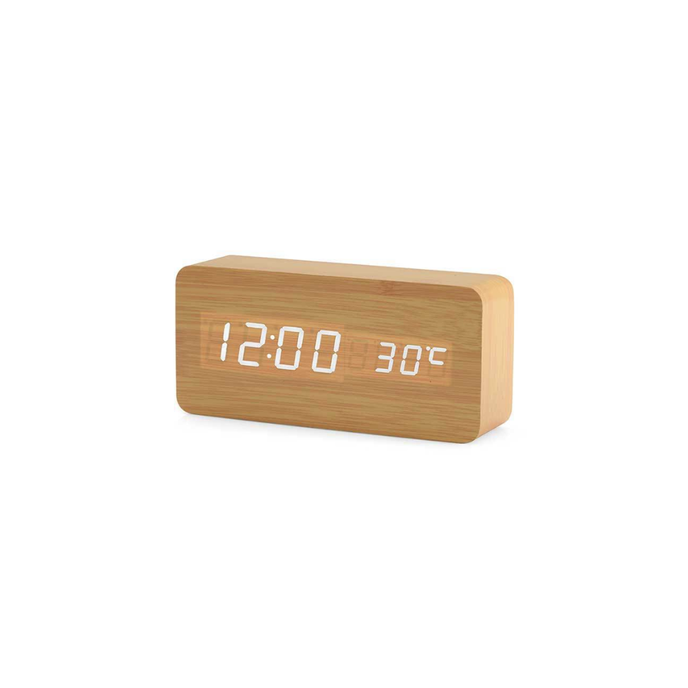 LED wood clock