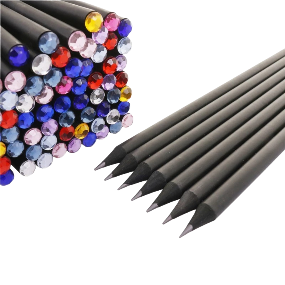 Black wood diamond pencil