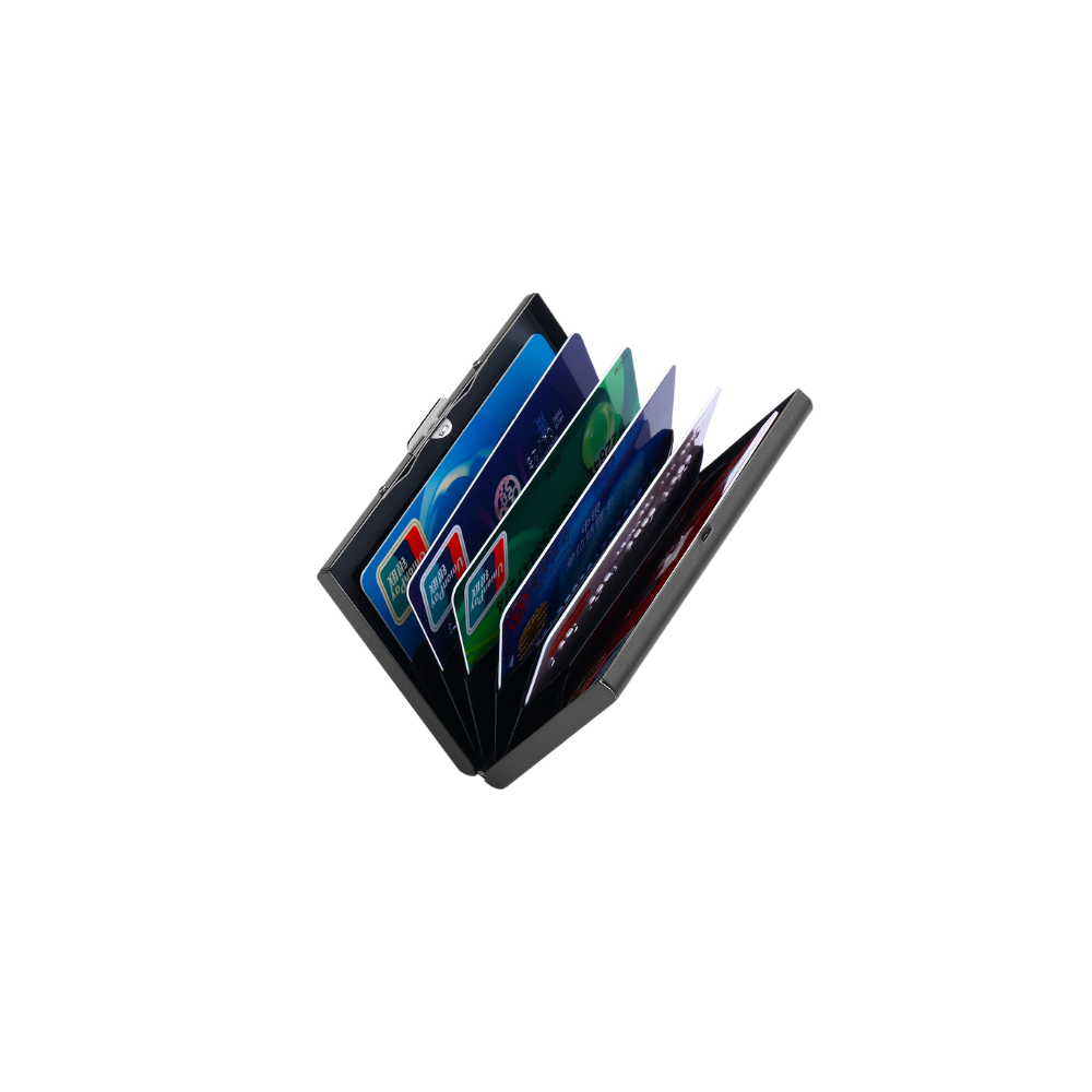 Black titanium card holder