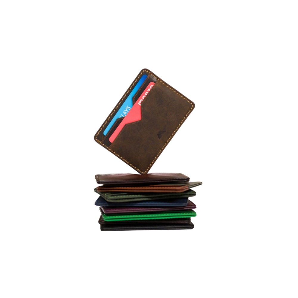 Custom cowhide card holder