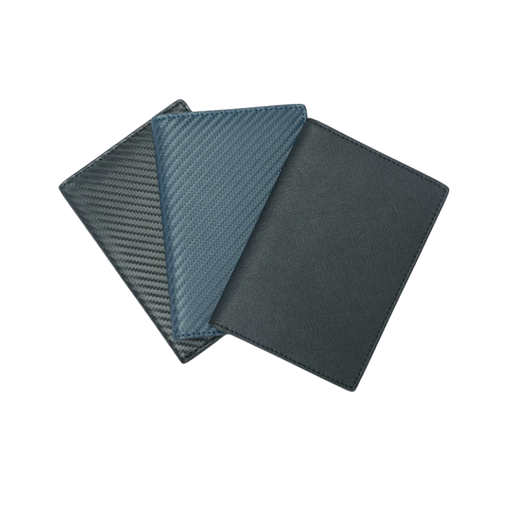 PU denim passport holder