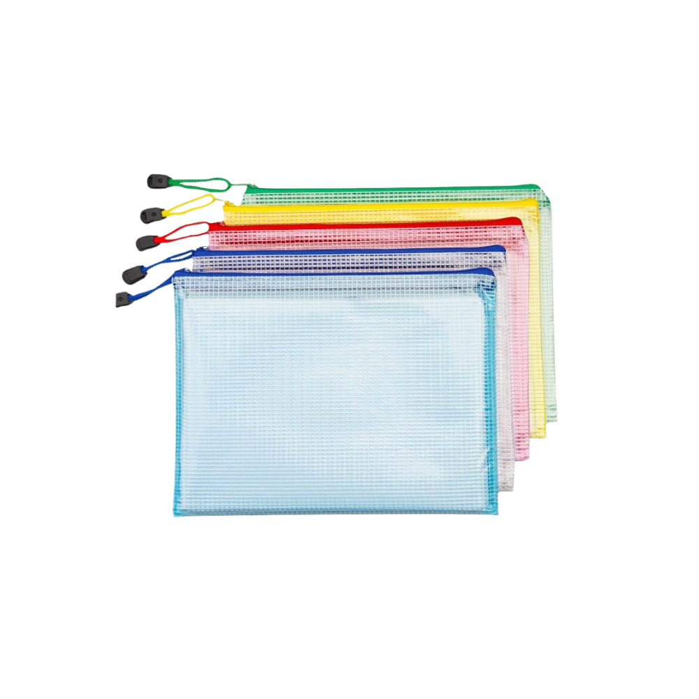 Transparent zipper folder